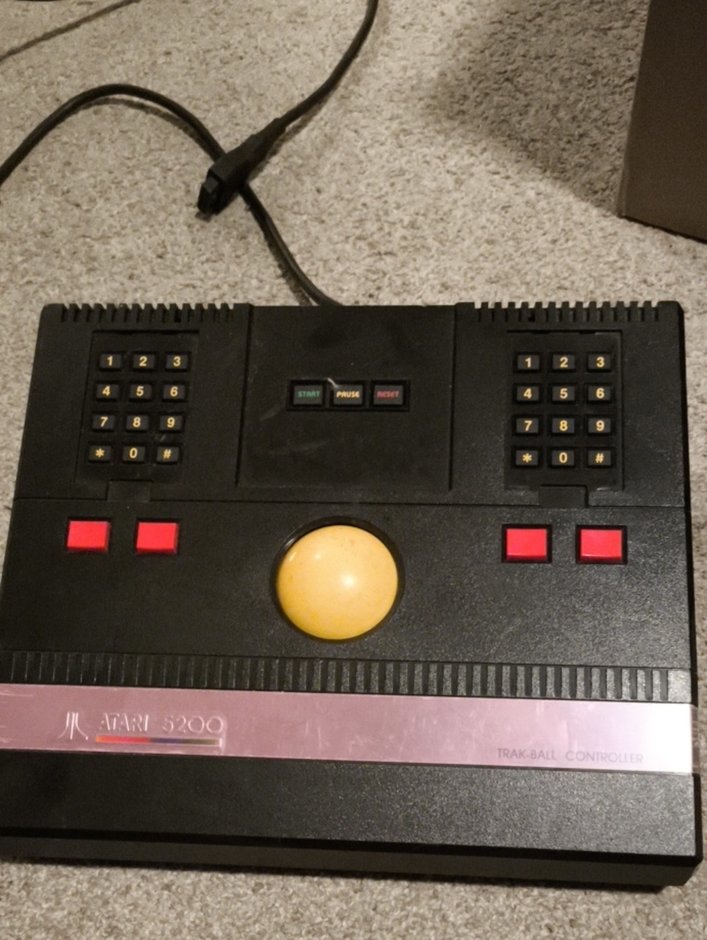 Atari 5200 Black & Yellow Trak-Ball Controller
